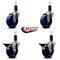 Service Caster 4'' Solid Poly Wheel Swivel 1-1/4'' Expanding Stem Caster Set 2 Brakes, 4PK SCC-EX20S414-SPUS-2-PLB-2-114 - alternate 4